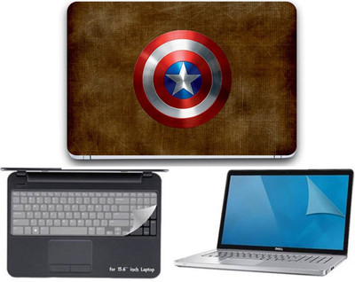 

Gallery 83 ® camptain america shield wallpaper 3 in 1 combo pack with laptop skin sticker decal, key guard, Screen protector all are laptop 15.6 inch Combo Set 3377 vinyl Laptop Decal 15.6 Combo Set