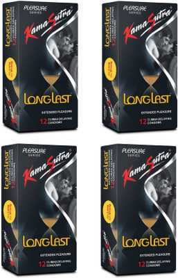 

KamaSutra Long Lasting Climax Delaying Condoms 12s (4x12) Condom(Set of 4, 48S)