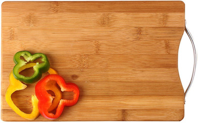 

HOKIPO SMALL - 29.5 x 19.5 x 1.8 cm Bamboo Cutting Board(Beige Pack of 1)
