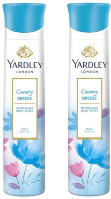 

Yardley London Country Breeze Body Spray for Women 150ML Each (Pack of 2) Body Spray - For Women(300 ml, Pack of 2)