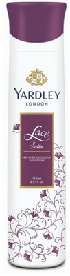 

Yardley London Lace Satin Body Spray Women for Women 150ML Body Spray - For Women(150 ml)