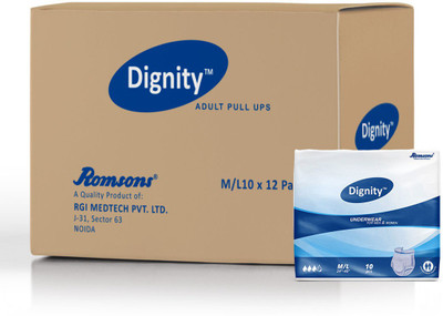 

Dignity Adult Underwear Style Diapers 120 Pcs, Waist Size 24”- 40” - S - M(10 Pieces)