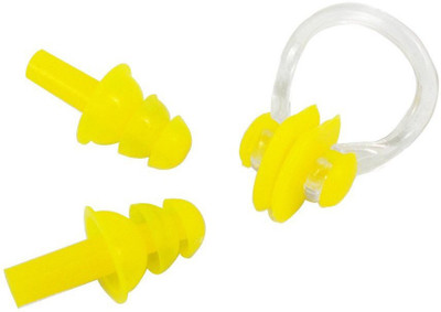 

QUINERGYS ® Hot Yellow - Swimming Nose Clip, Swimming Ear Plugs, Rosa Schleife Ear Plug & Nose Clip(Yellow)