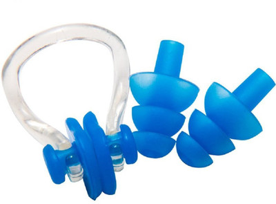 

QUINERGYS ™ Light Purple - Silicone Swimming Ear Plugs and Nose Clip Ear Plug & Nose Clip(Purple)