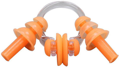 

QUINERGYS ™ Atomic tangerine - Summer Waterproof Silica Gel Swim Ear Plug & Nose Clip(Orange)