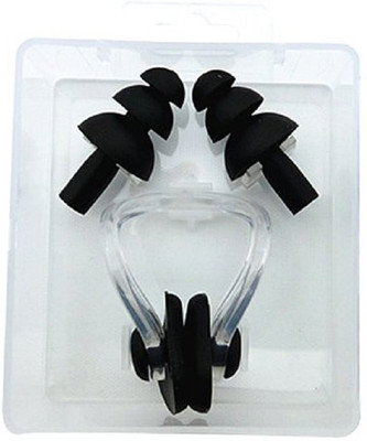 

QUINERGYS ™ Eerie black - Swimming Nose Clip, Swimming Ear Plugs, Rosa Schleife Ear Plug & Nose Clip(Black)