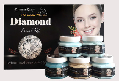 

Professional Feel diamond Facial Kit, Premium Range For Fairness, Whiting, Skin, Instant Glow 500 g 500 g