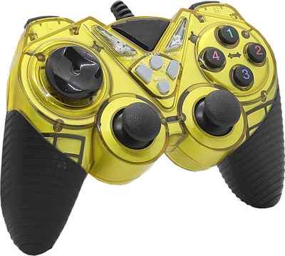 

Gadget Deals Double Shock/Vibration Controller Gaming Joystick USB Remote Gamepad(Golden, For PC)
