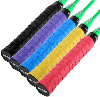 

QUINERGYS ® Multicolor-29 - Pack of 5pcs Tennis Racket Overgrips Anti-skid Sweat Tape Wraps Badminton Racquet Over Grip Fishing Rod Sweat Band Grip (9PCS) Contoured Grip(Multicolor, Pack of 5)