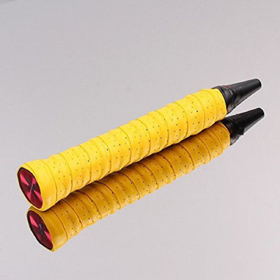 

QUINERGYS ™ Rustic Yellow - Absorb Moisture and Anti-slip Overgrip Grips Tape for Squash/Tennis/Badminton Racquetball Rackets Bat Fishing Rod Smooth Tacky Grip(Yellow, Pack of 1)
