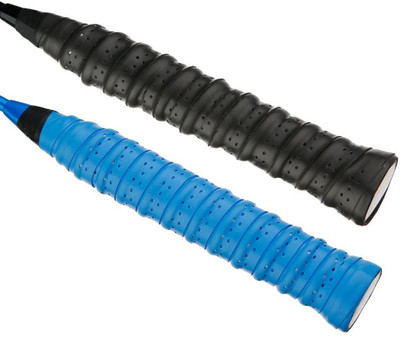 

QUINERGYS Tennis Grip Anti-slip Absorbent Racket Overgrip Extra Tacky Grip(Black, Blue, Pack of 2)