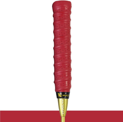 

QUINERGYS ® Cinnabar - Super 3- Pack Absorbent Tennis Wrap Over Grip with Airhole Contoured Grip(Red, Pack of 3)