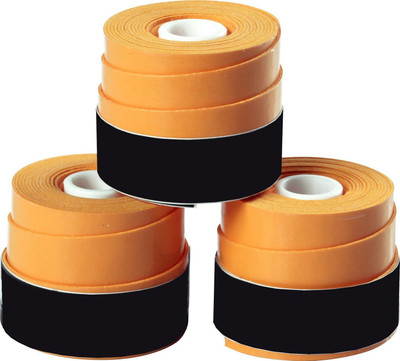 

QUINERGYS ® Floroda Orange - Best Tennis Racket Grip Tape Overgrip Wrap for Squash Racket, Racquetball, Badminton, Pickleball Paddle, Baseball Bat Handle Foam Grip(Orange, Pack of 3)