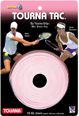 QUINERGYS ® Orchid pink - Tourna Tac Tacky Feel Tennis Grip Contoured Grip(Pink, Pack of 2)