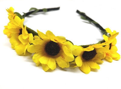 

LOOK NEW Sunflower Studded Hair Band Hair Band(Yellow)