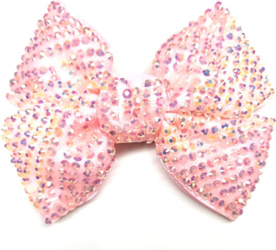 

LOOK NEW Pink All Sequin Shiny Hair Bow Clip Hair Clip(Pink)