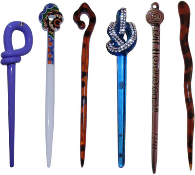 

SHABDII Combo of Multi Color Juda Sticks Bun Stick(Multicolor)