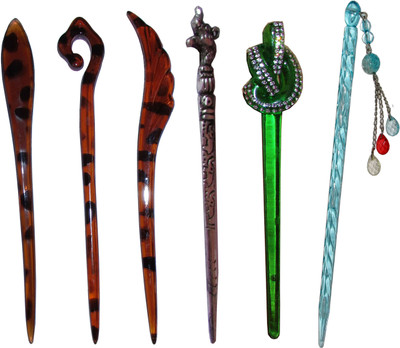 

GEEREESH Combo of Multi Color Juda Sticks Bun Stick(Multicolor)