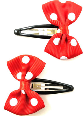 

LOOK NEW Red and White Polka Dots Bow Tic Tac Clip Tic Tac Clip(Red)