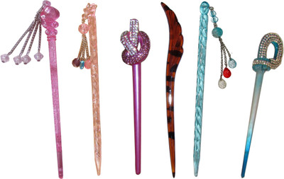 

MUKTT Combo of Multi Color Juda Sticks Bun Stick(Multicolor)