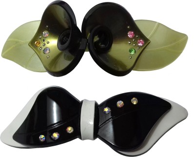 

Shreya Collection Combo of 2 Multicolour Shiny Hair Ponytail Barrette Clutcher Clip Alligator Buckle - 10068.5 Hair Clip(Multicolor)