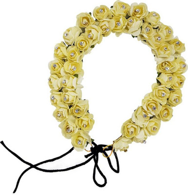 

EKAN Hair Style Bun Maker 3D paper Gajra For Bridal Women Wedding Hair Accessories Bun(Yellow)