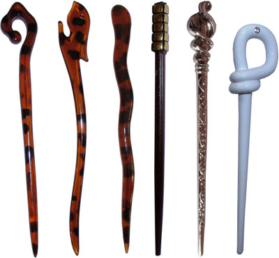 

BEEP Combo of Multi Color Juda Sticks Bun Stick(Multicolor)