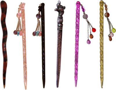 

ROTII Combo of Multi Color Juda Sticks Bun Stick(Multicolor)
