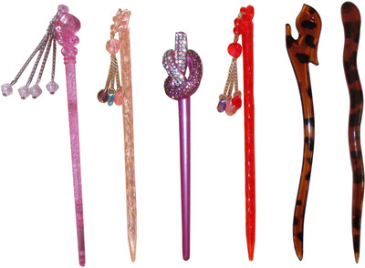 

Hash Combo of Multi Color Juda Sticks Bun Stick(Multicolor)