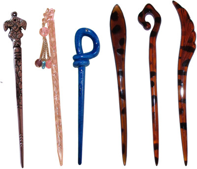 

RUPALI Combo of Multi Color Juda Sticks Bun Stick(Multicolor)