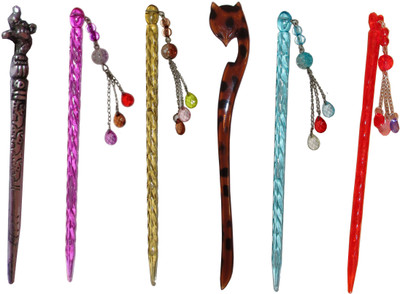 

RUPALI Combo of Multi Color Juda Sticks Bun Stick(Multicolor)
