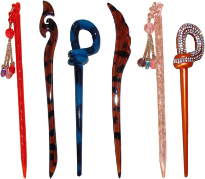 

GRAVY Combo of Multi Color Juda Sticks Bun Stick(Multicolor)