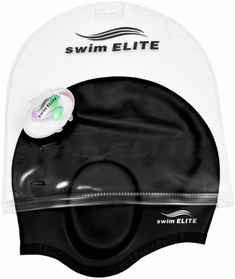 

QUINERGYS ™ Phthalo - Lightweight, Non-Toxic, Flexible And Resilient Silicone Swimming Cap Suitable for All Ages and All Hair Lengths, also Comes With Nose Clip And Ear Plugs Swimming Kit