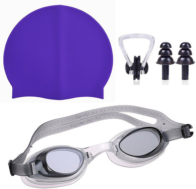 

QUINERGYS ™ Cerulean - Complete Swimming Kit with Cap, goggles and earplugs Swimming Kit