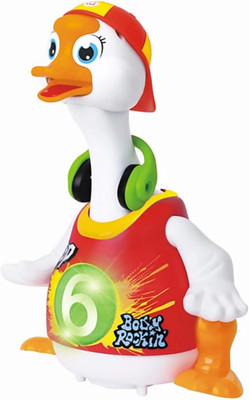 

Dhawani Cute Intelligent Hip Hop Dance Read Tell Story Interactive Swing Goose Toy(Multicolor)