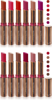 

Femina09 velvet matte lady blam Enriched with Vitamin E lipstick women fashion color cosmetics makeup combo set of 12(multicolor)