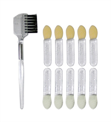 

Panache Eye Make-up Kit, Beauty, Tools & Accessories, Makeup Brushes & Tools,10 pcs. Eyeshadow Applicators & 2 in 1 Lash/Brow Groomer, Precise Blending, Seamless Application (Pack of 11)(Pack of 11)
