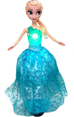 

TALKING GANESHA Frozen Elsa Doll with Beautiful Dress, 4D Lights & Music Bump & Go Toy for Kids (Multicolor)(Multicolor)