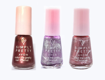 

Avon SP Nail Enamel Restage True Rose -Pretty Plum - Champagne Shimmer(Pack of 3)