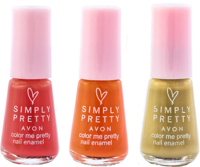 

Avon SP Nail Enamel Restage Burnt Sand - Juicy Orange - Pink Crush(Pack of 3)