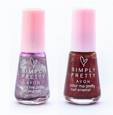 

Avon SP Nail Enamel Restage Pretty Plum - Deeply Maroon(Pack of 2)