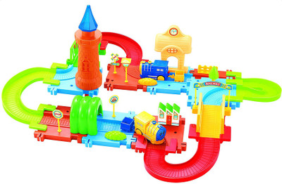 

Webby Block Train Play Set, Multi Color (41 Pieces)(Multicolor)