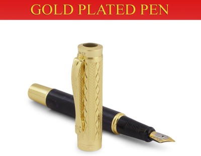 Hayman Dikawen 24 CT Gold Plated Fountain Pen(Blue, Black)