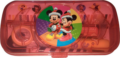 

SS Dolphin Mickey Mouse Art Plastic Pencil Box(Set of 1, Red)