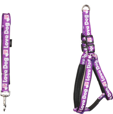 JKM STORE Dog Harness & Chain(, Purple