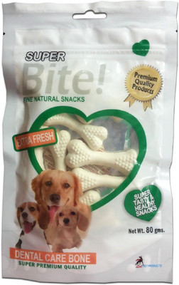 

Goofy Tails Super Bite Dental Care Bone for Dogs 80 gm (pack of 6) Chicken Dog Treat(80 g, Pack of 6)