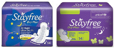 

Stayfree Dry-Max All Night 14+14 Pad Sanitary Pad(Pack of 2)