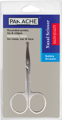 PANACHE Nasal Safety Scissor Scissors(Set of 1, Silver)