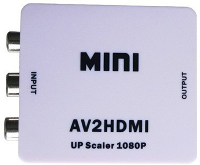 

smacc TV-out Cable Av To Hdmi(White, For Computer)