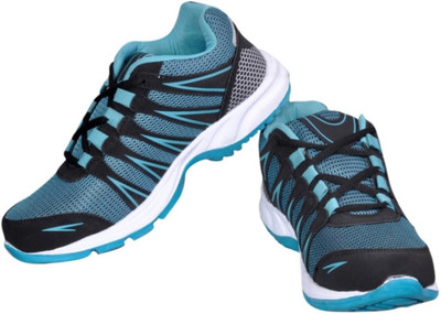 nivia men's marathon mesh pu blue and black running shoes